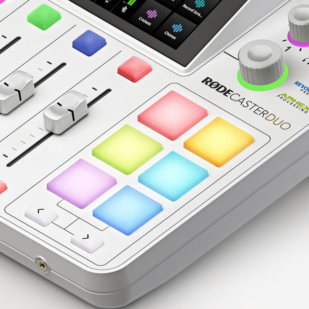 SMART pads on white RØDECaster Duo
